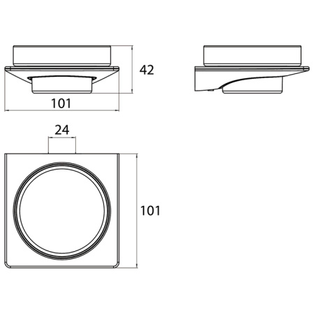 Emco Art подвесная мыльница хрустальное стекло прозр., цвет хром 