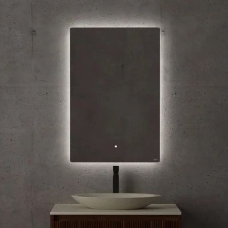 SALINI Зеркало для ванны OMBRA с LED подсветкой 700х900х25 мм, влагостойкое AGC Сrystalvision, сенс выкл, крепления,обогрев, антизапот 