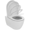 Ideal Standard Ellise Унитаз подвесной 545х365 мм безободковый  с сиденьем и крышкой SoftClose, со скрытым крепежом цвет: белый глянец 
