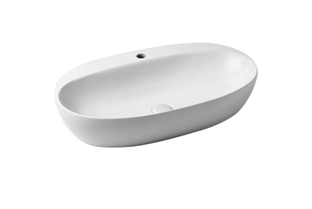 AZZURRA ELEGANCE CIRCLE раковина накладная 70х42см с 1 отв. под смеситель, цвет белый (цена по акции со склада!) 