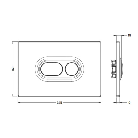 Artceram Смывная клавиша ATELIER, цвет белый  (СПЕЦЦена с нашего склада!) 