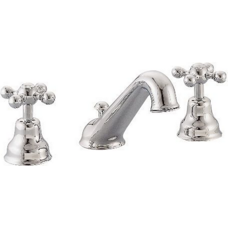 CISAL Arcana Ceramic Смеситель для раковины на 3 отверстия с донным клапаном, цвет золото 