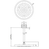 Gessi Goccia Верхний душ для потолочного крепления Ø306мм с инд.высотой (50-1800мм), цвет: белый 