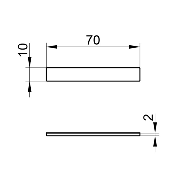 Keuco ROYAL MODULAR 2.0 Магнитная полоса, Подходит для всех зеркальных шкафов, для склеивания, единица упаковки: 1 шт. цвет: 