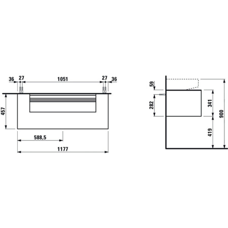 Laufen Sonar SONAR раковина для установки на поверхность 1000x420x140 мм, 1 отв для смеc по центру, цвет белый (СО склада продаем с базой 4.0546.1.03) 