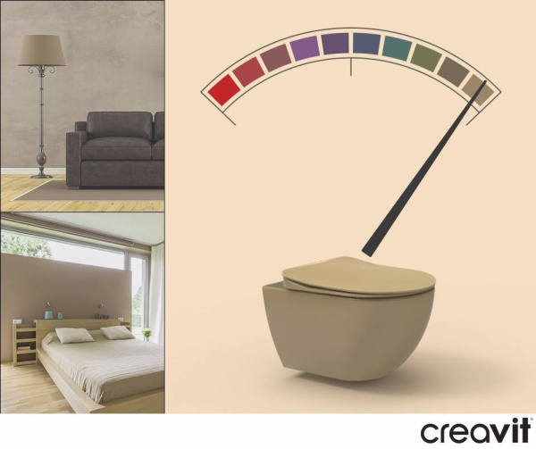 CREAVIT Крышка дюропласт с микролифтом (съемная) CAPPUCINO KC4080CCM 