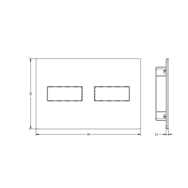 Artceram Клавиши смыва Смывная клавиша INOX-710, цвет черный металл брашированный PVD 