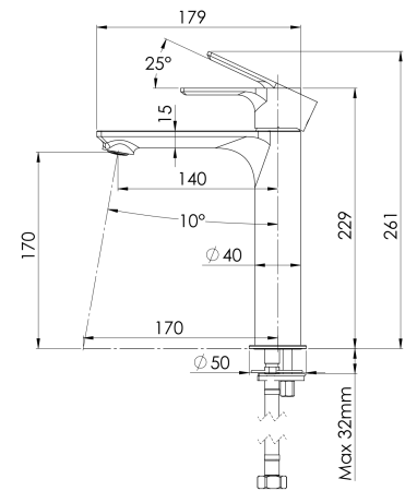 Смеситель для раковины Remer Energy EY12A 