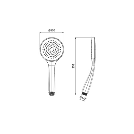 ALMAR VELVET RAIN Ручной душ с функцией VELVET, пластик, цвет черный матовый 