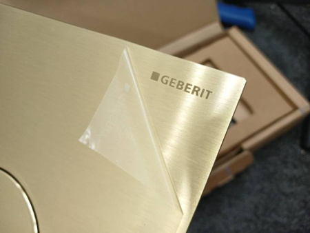 Geberit Sigma40 Клавиша для двойного смыва, круглая: Латунь / Матированный, легкоочищ. покр. 