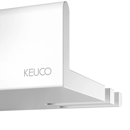 Keuco REVA Полочка для душа, встроенный крючок, съемный, скрытый крепеж в к-те для привинчивания или приклеивания цвет: Shower shelf белый 