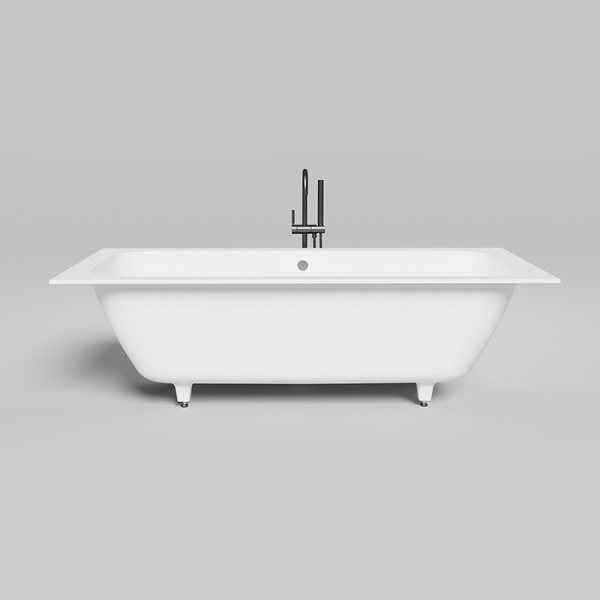 Salini ORLANDA AXIS Встраиваемая ванна на ножках 1905х800х600мм, мат-л: S-Stone,  белый матовый  (без слива-перелива) 