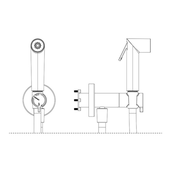 Almar Встраиваемая часть прогрессивного смесителя для гигиенического душа 