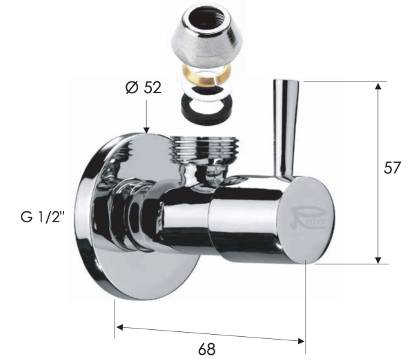 Набор аксессуаров для раковины Remer KIT10COMPBG, золото брашированное 