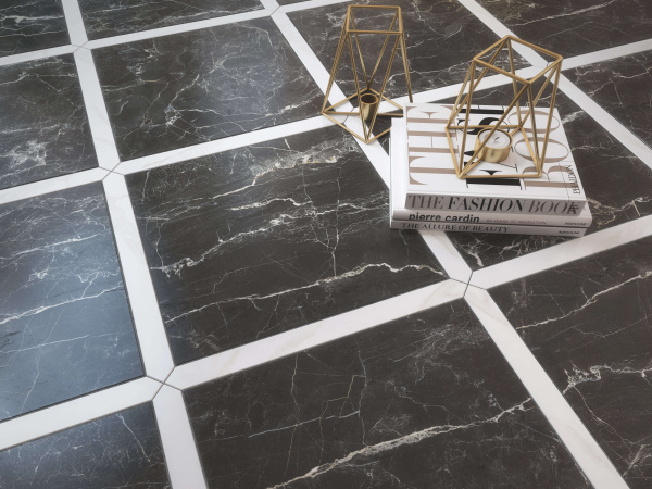 VitrA Marmori Керамогранит Сан Лорен Черный 60x60 лаппатированный 