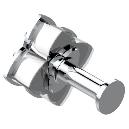 THG PETALE DE CRISTAL CLAIR Крючок одинарный, стекло прозрачное, цвет хром 