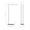 Decor Walther Straight 2 Полотенцедержатель двойной 38xh80см, напольный, цвет: черный матовый 