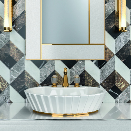 OASIS STRADIVARI Бра 260х110х750 мм., двойное, фурнитура золото 