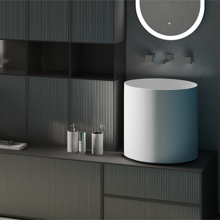 SALINI Зеркало для ванны ARMONIA  450×900х25мм., фоновая и фронтальная подсветка 3в1 , сенсор движения включения подсветки , крепления, без подогрева 