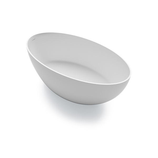 GRUPPO TREESSE Bali Ванна отдельностоящая 160x85x62h мм., с сливом-переливом и сифоном, SOLID SURFACE, цвет белый матовый 