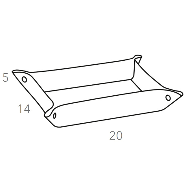 ADJ Мелочница, 20x14xH5 см., цвет: капучино/шоколад 