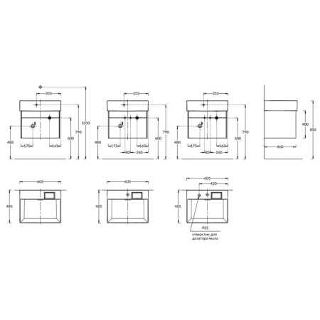 Kerama Marazzi Тумба LOGICA подвесная 2 ящика 60 см, белоснежный 