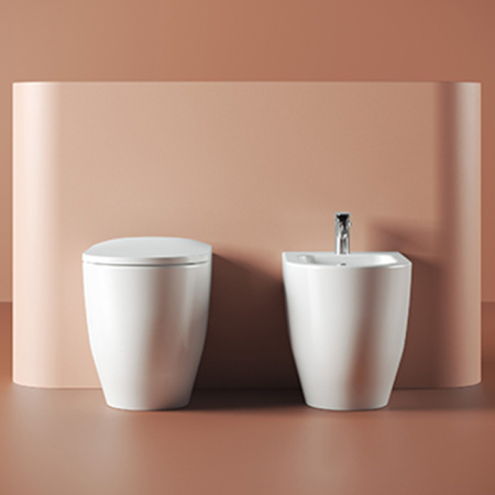 Artceram MONET Унитаз напольный приставной Rimless 36х52 см, цвет белый матовый 