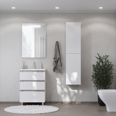 Roca THE GAP ORIGINAL Зеркало 600x32x850 мм, с LED-подсветкой сверху, антизапотевание, выкл-кнопка внизу под зеркальным полотном (ZRU9302688) 