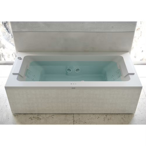 Jacuzzi Sharp Double  Ванна Rainbow&Clean System 190x90x57см, гидромассажная, свободностоящая,  без панелей,без смесителя, цвет: белый/хром 