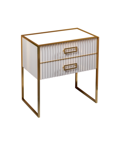 Тумба MONACO 80см  h74см  белая глянец  +  золото   под раковину чашу 