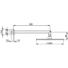 CISAL Shower Верхний душ D300 мм с настенным держателем L400 мм, цвет черный матовый 