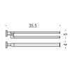 Colombo Nordic Полотенцедержатель двойной 35.5 см, цвет: хром 