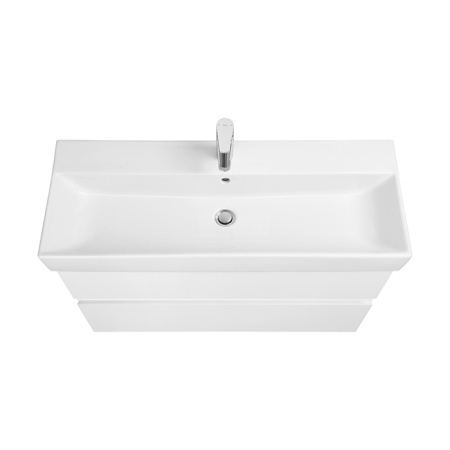 Roca OLETA Тумба подвесная 961х374х548 мм. для раковины 1000 мм, с 2 ящиками, белый глянец 