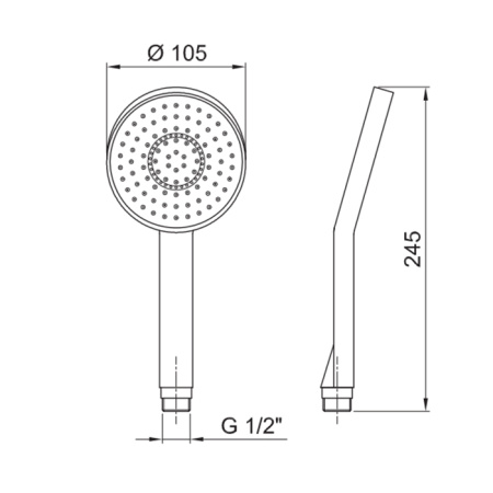 Fantini Milano Ручной душ DISCO, d 13 см,цвет: хром 