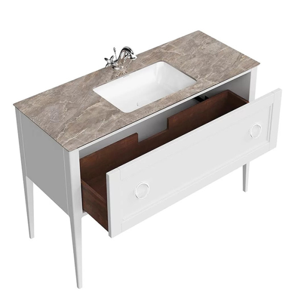 Kerama Marazzi Тумба PLAZA Classic NEO напольная 1 ящик 120, белая матовая 