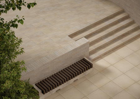 Ступень  Eremite Crema Stopnica Prosta Struktura Mat 30x60 (1,44) 