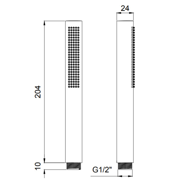 ALMAR Лейка душевая ручная Velvet с одним типом струи, цвет черный металл брашированный PVD 