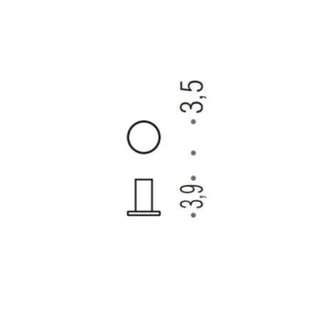 Colombo Mini Крючок, цвет: золото матовое 