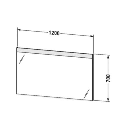 Duravit LM Зеркало с подсветкой,1200х700х35 мм, версия «best, LED 1 полоса подсветки,сенс выкл 1 справа снизу, подогрев зеркала 