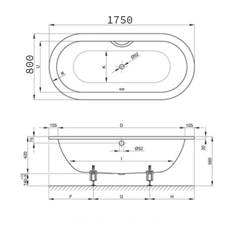 BETTE Ножки для ванны (комплект) (продаем только с ваннами!) 