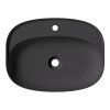 Alice Form Раковина Oval 60x45хВ12 Plan, накладная, с отверстием под смеситель, чёрный матовый 
