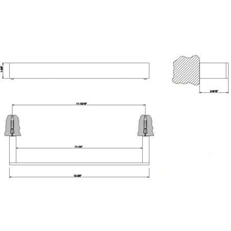 Gessi Rettangolo Полотенцедержатель 30см, цвет: хром 