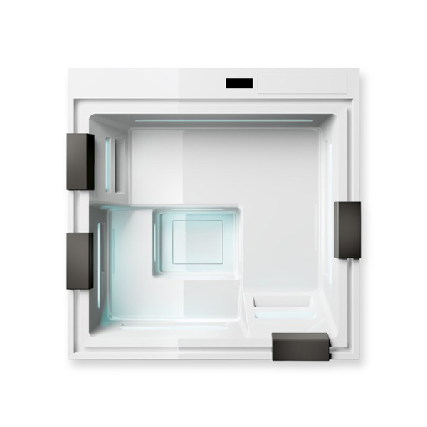 TREESSE Phantom Минибассейн 235 x 235 x 98h  комплектация SP1, г/м+ нагреватель, фиотр-картридж, хромо-я 2, внешняя панель VTR белая , цвет белый 