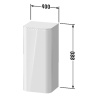 Duravit Happy D.2 Plus Декоративный топ 16x403x364мм, для пенала #HP1260, HP1262, цвет: белый глянцевый 