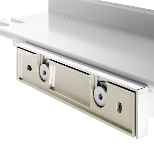 Keuco REVA Полочка для душа со стеклоочистителем, встроенный крючок, съемный, скрытый крепеж в к-те для привинчивания или приклеивания цвет: белый 