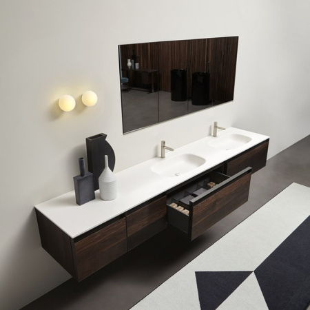 ANTONIO LUPI INDIGO Смеситель для раковины на 1 отверстие, излив 165 мм., цвет сатинированная сталь 