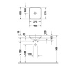 Duravit Happy D.2 Plus Раковина квадратная 400мм, без перелива,с выпуском с керамической крышкой, покр WonderGliss, цвет внутри - белый, снаружи - бел 