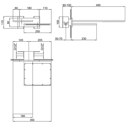 Fantini Milano Двойной верхний душ, хром 