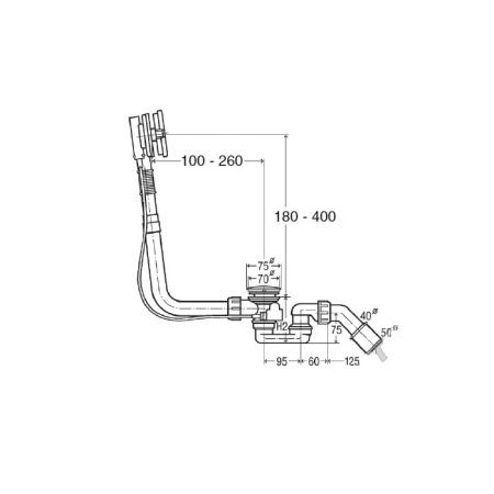 BETTE Слив-перелив Multiplex M5, стандартный, хром 