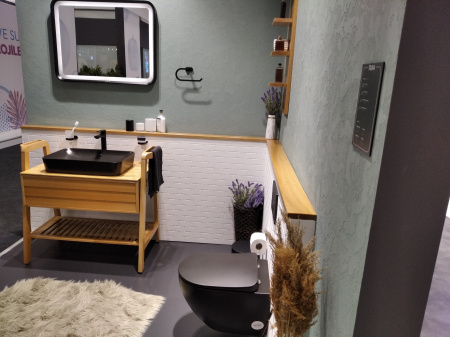 TRUVA Зеркало с подсветкой 85см ЧЕРНОЕ МАТОВОЕ TR4085.01.MSY 